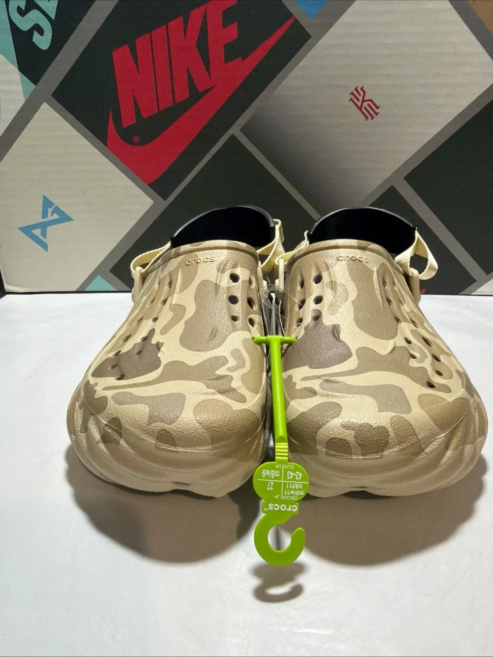 Crocs Echo Clogs Camo Tan Grey 211981-2YJ Mens Size 9 NWT